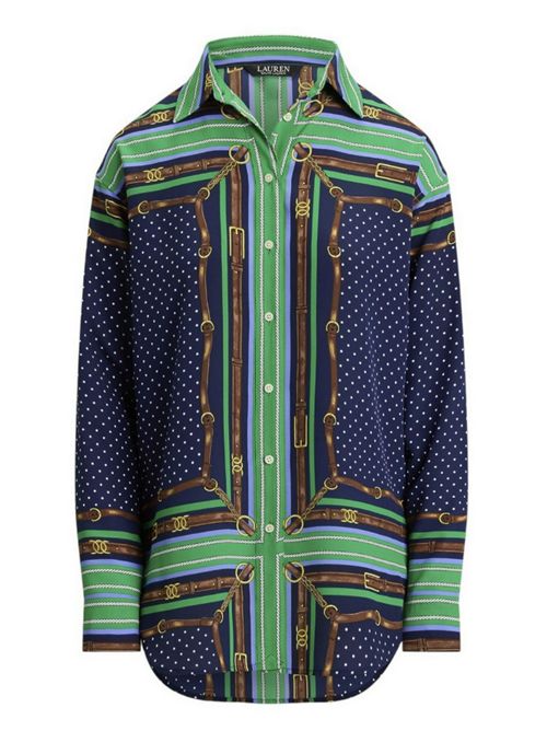 KOTTA-LONG SLEEVE-BUTTON FRONT SHIRT LAUREN RALPH LAUREN | 200P03687001BLUE MULTI